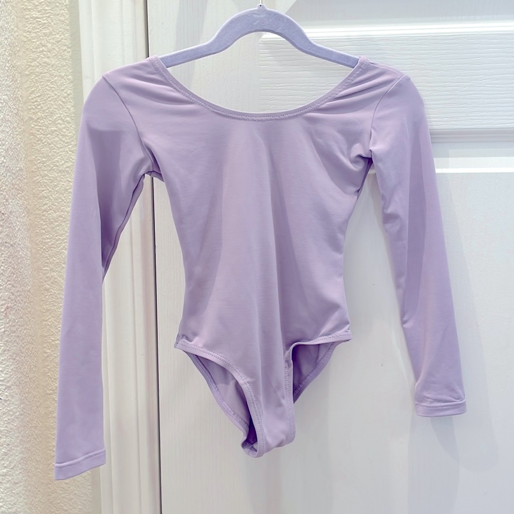 Long sleeve dance body suit. Size 2-4T Lavender